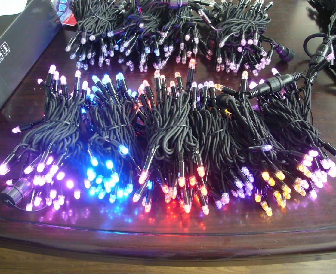 Various LED Color of rubber cable light string